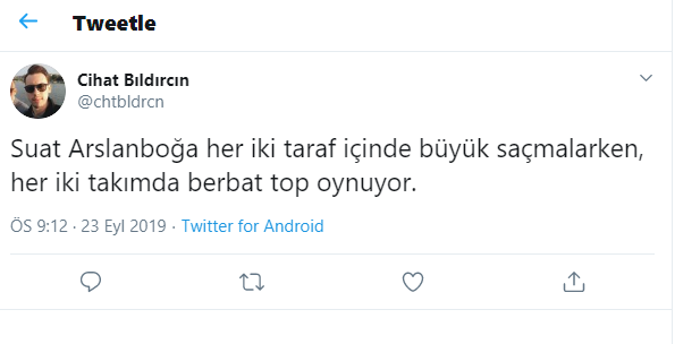 Suat Arslanboğaya sosyal medyada sert tepki