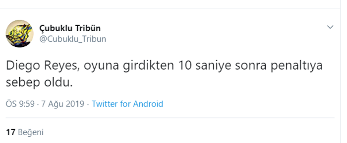 Fenerbahçe taraftarından Diego Reyese büyük tepki