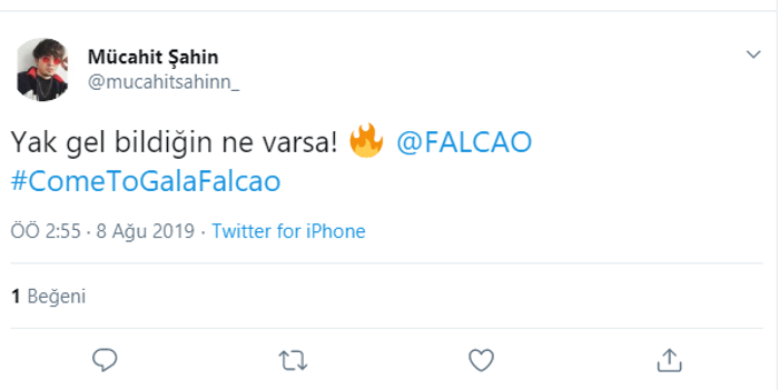 Falcao Galatasaraya müjdeyi verdi, taraftar çılgına döndü