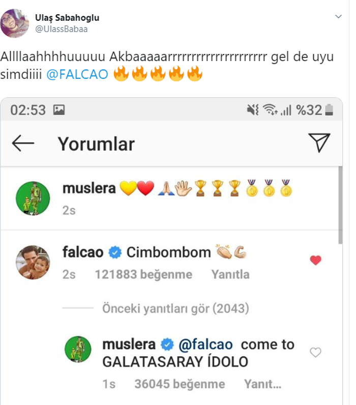 Falcao Galatasaraya müjdeyi verdi, taraftar çılgına döndü