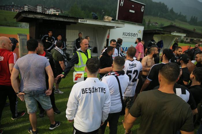 Beşiktaş - Eibar maçı sonunda ortalık karıştı Orhan Aka büyük tepki