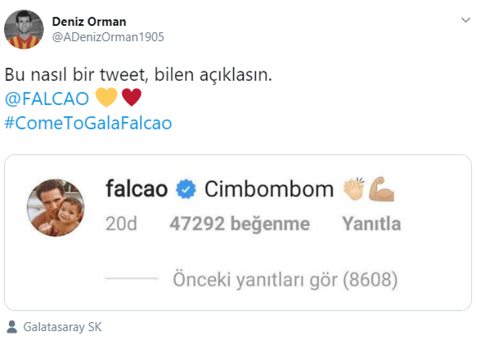 Falcao Galatasaraya müjdeyi verdi, taraftar çılgına döndü