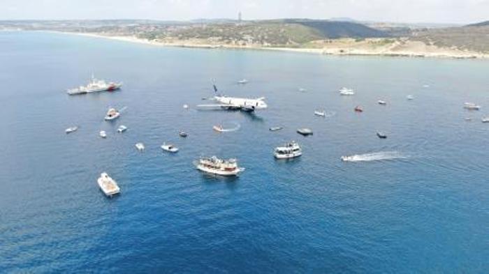 Saros körfezinde uçak batıldı