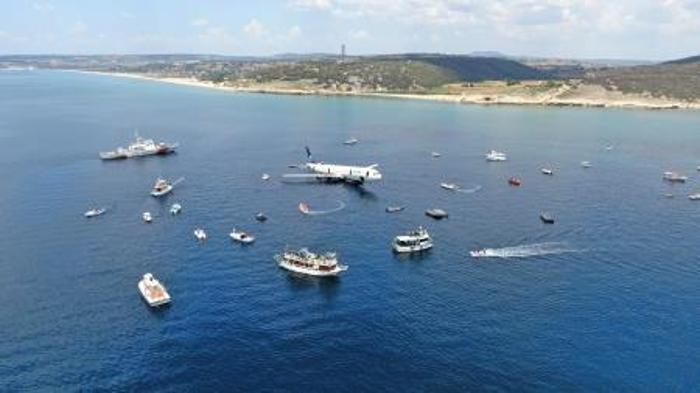 Saros körfezinde uçak batıldı