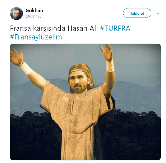 Fransa maçına damga vuran Hasan Ali sosyal medyayı salladı