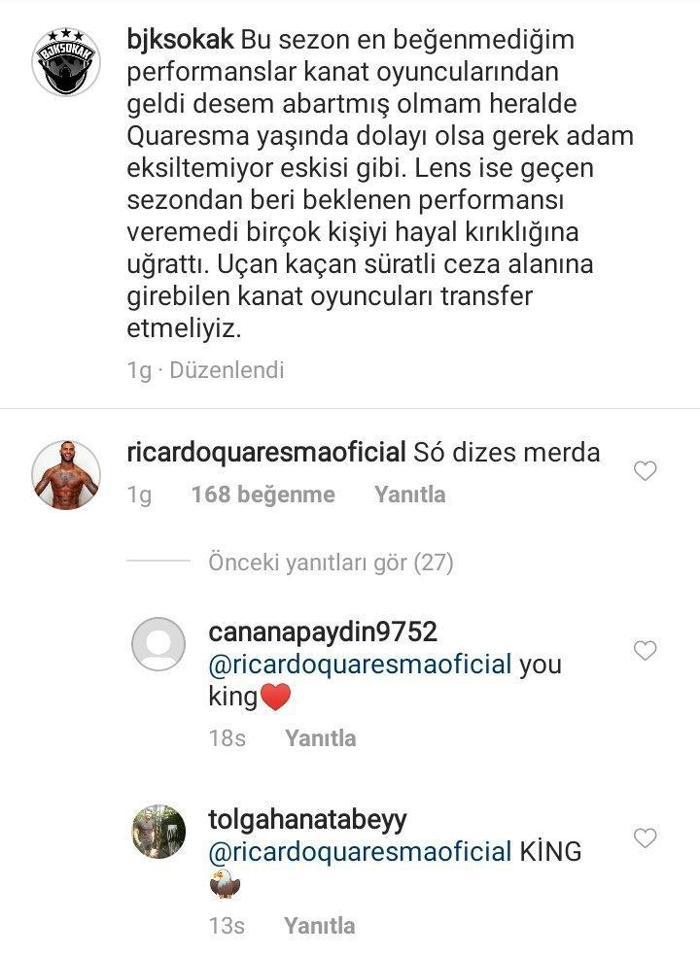 Quaresmadan taraftara hakaret