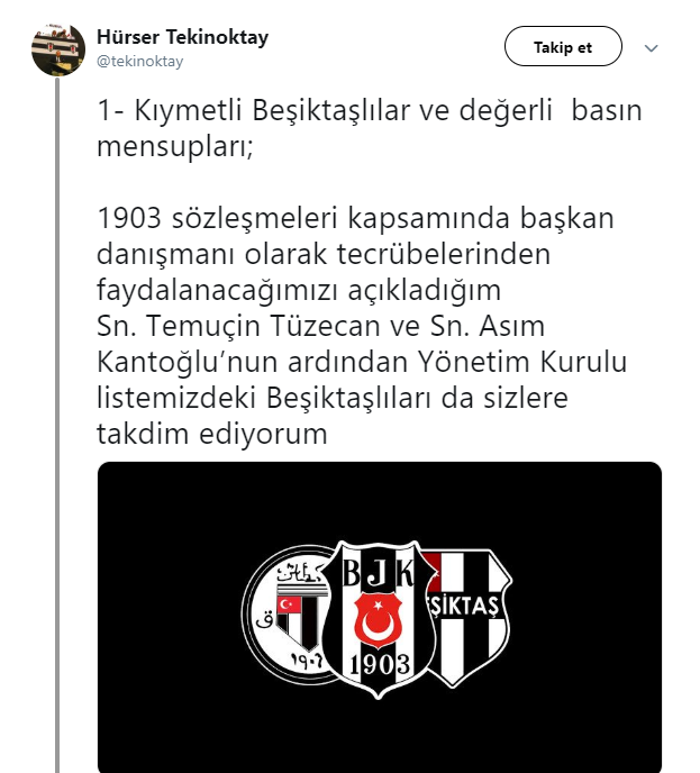 Beşiktaş Başkan Adayı Hürser Tekinoktay, listesini açıklıyor