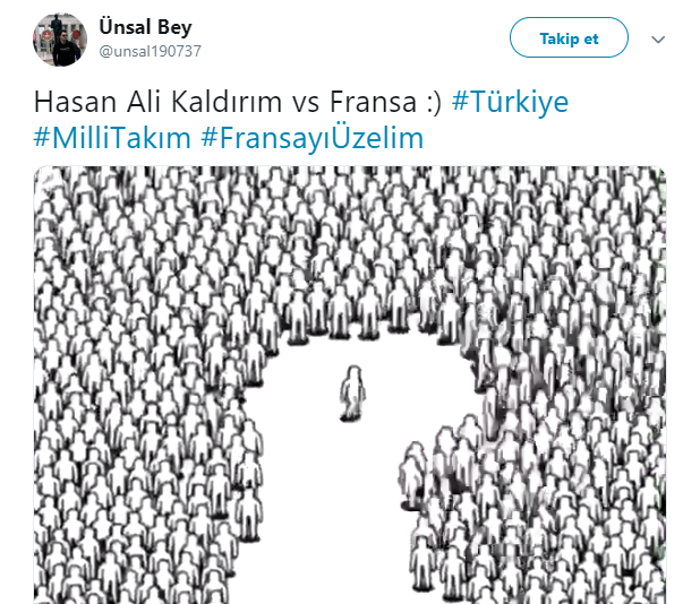 Fransa maçına damga vuran Hasan Ali sosyal medyayı salladı