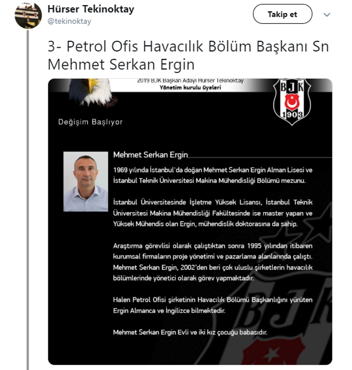 Beşiktaş Başkan Adayı Hürser Tekinoktay, listesini açıklıyor