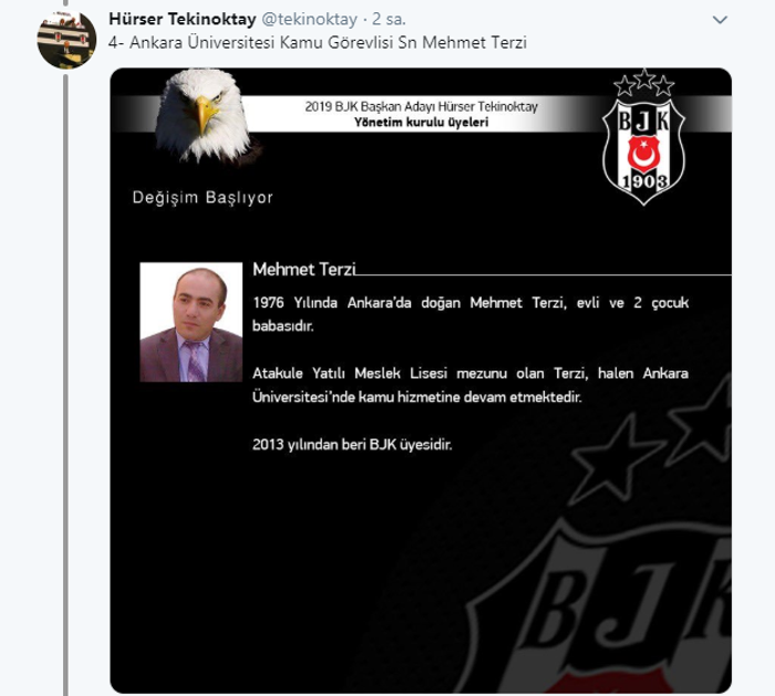 Beşiktaş Başkan Adayı Hürser Tekinoktay, listesini açıklıyor