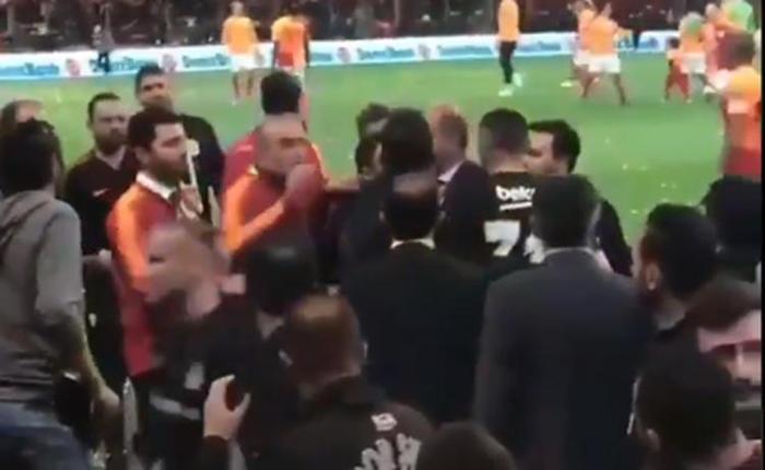 Galatasaray - Beşiktaş maçı sonrası tünelin ucunda kavga