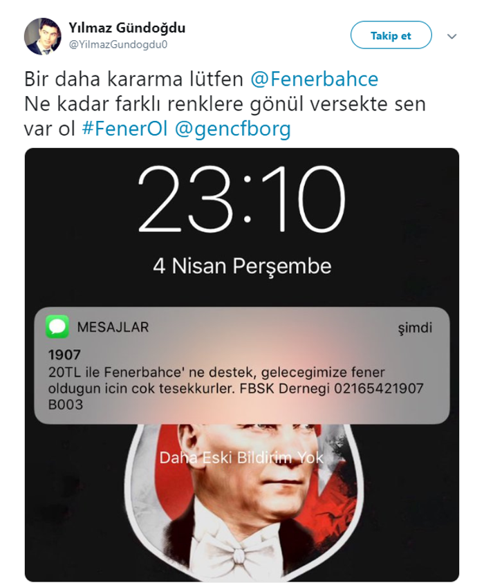 Fenerbahçe taraftarından Fener Ol kampanyasına büyük ilgi