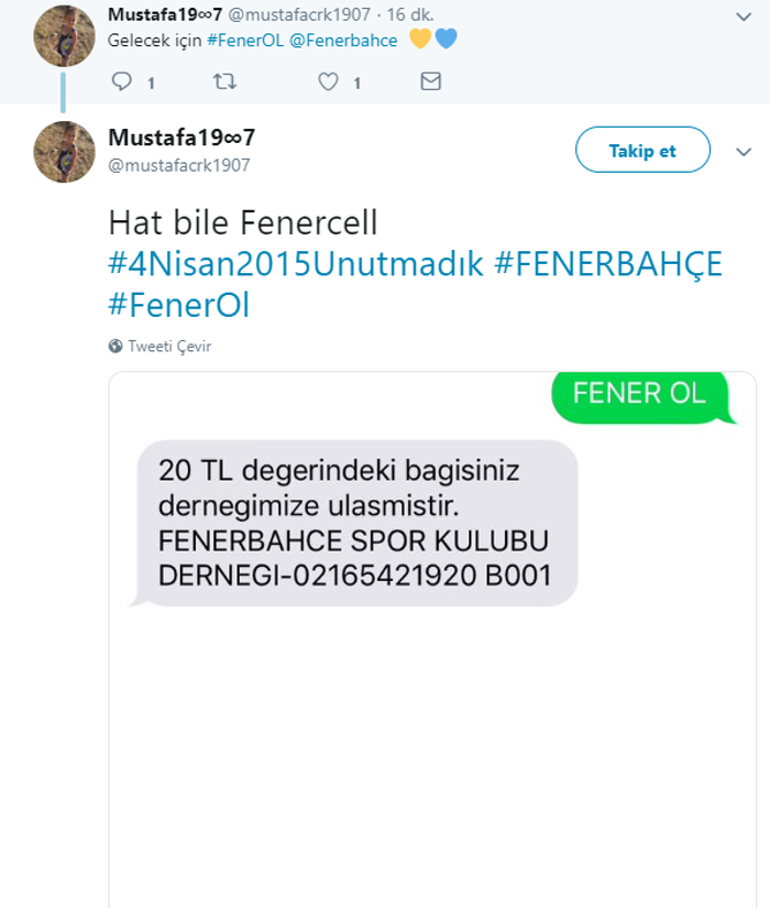 Fenerbahçe taraftarından Fener Ol kampanyasına büyük ilgi