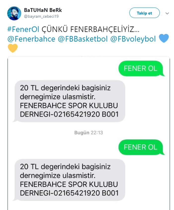 Fenerbahçe taraftarından Fener Ol kampanyasına büyük ilgi