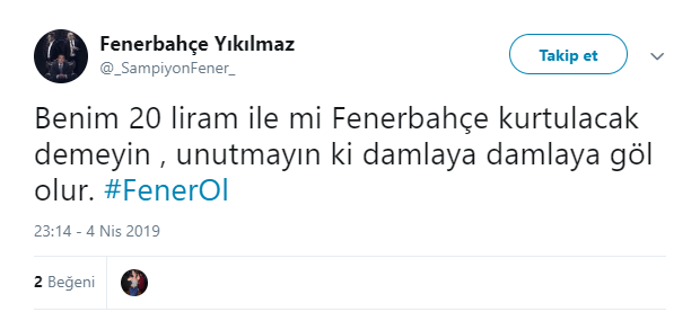 Fenerbahçe taraftarından Fener Ol kampanyasına büyük ilgi