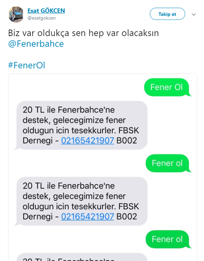 Fenerbahçe taraftarından Fener Ol kampanyasına büyük ilgi