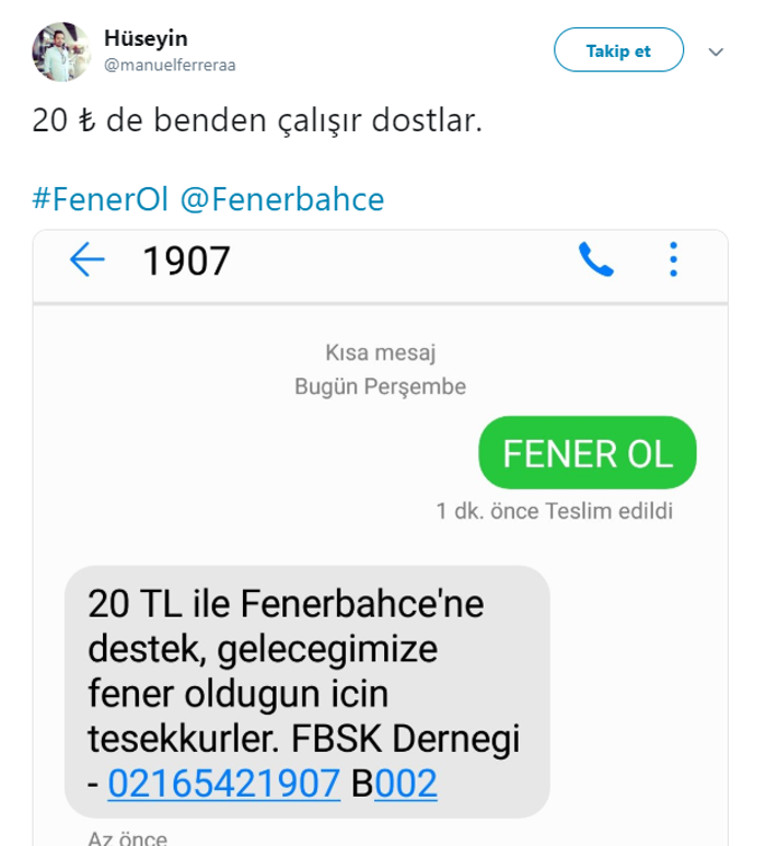 Fenerbahçe taraftarından Fener Ol kampanyasına büyük ilgi
