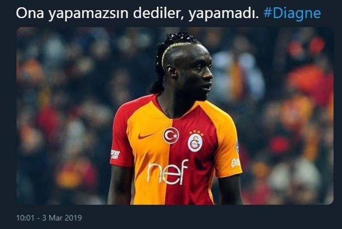 Galatasaray taraftarı Mbaye Diagneyi eleştirdi