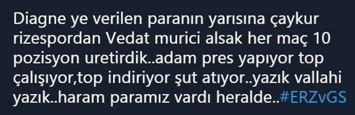 Galatasaray taraftarı Mbaye Diagneyi eleştirdi