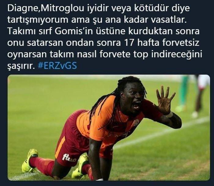 Galatasaray taraftarı Mbaye Diagneyi eleştirdi
