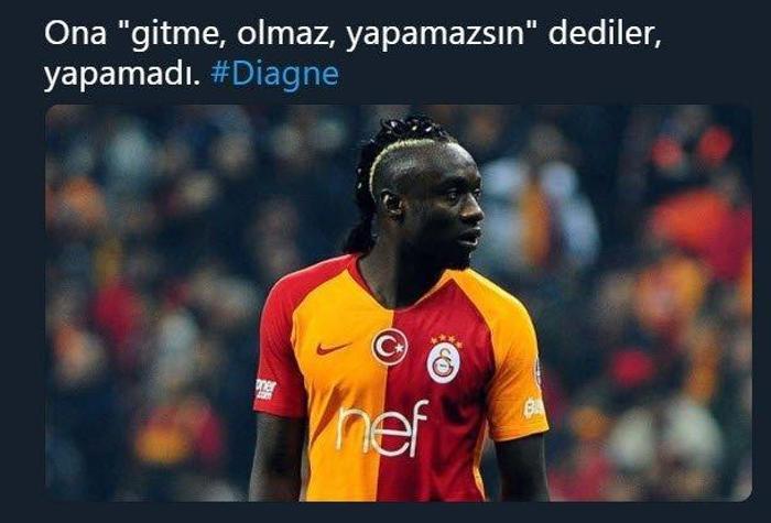Galatasaray taraftarı Mbaye Diagneyi eleştirdi