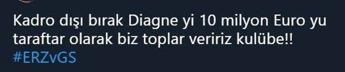 Galatasaray taraftarı Mbaye Diagneyi eleştirdi