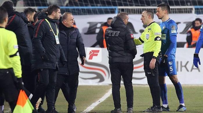 Erzurumspor-Galatasaray maçında gerginlik Araya Fatih Terim girdi