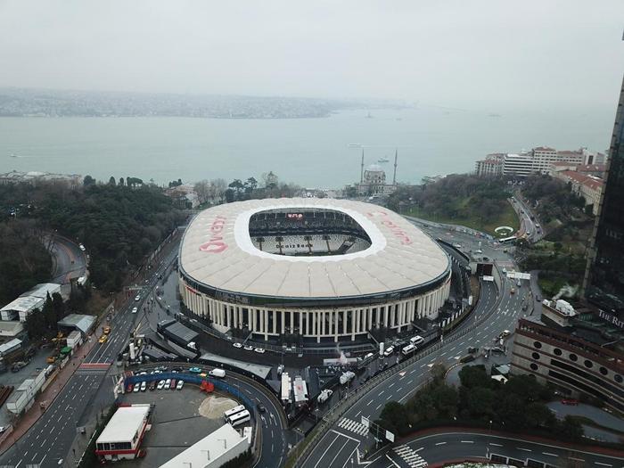 Dev derbi öncesi stat zeminindeki son durum havadan görüntülendi