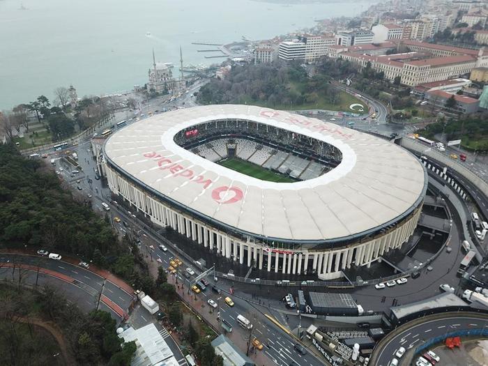 Dev derbi öncesi stat zeminindeki son durum havadan görüntülendi