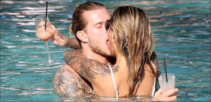Beşiktaşlı Loris Karius, Malatyaspor maçı sonrası Sophia Thomallanın yanına uçtu