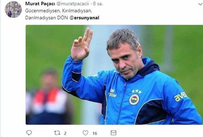 Ersun Hocam sakalları kes, pazartesi işbaşı