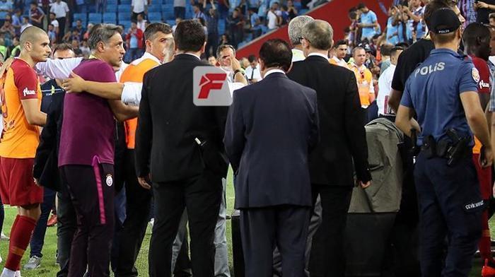 Trabzonspor - Galatasaray maçının ardından tartışma Fatih Terim ve Hasan Şaş çıldırdı