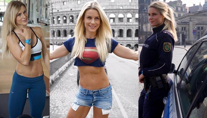 Almanyanın en seksi polisine üstlerinden ültimatom: Ya model ol ya polis