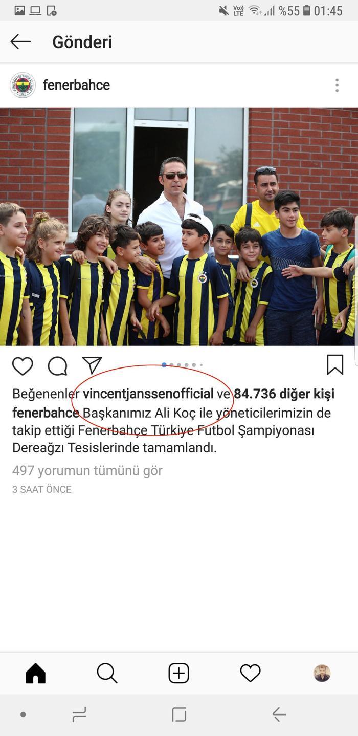 Janssen Fenerbahçeyi unutumadı