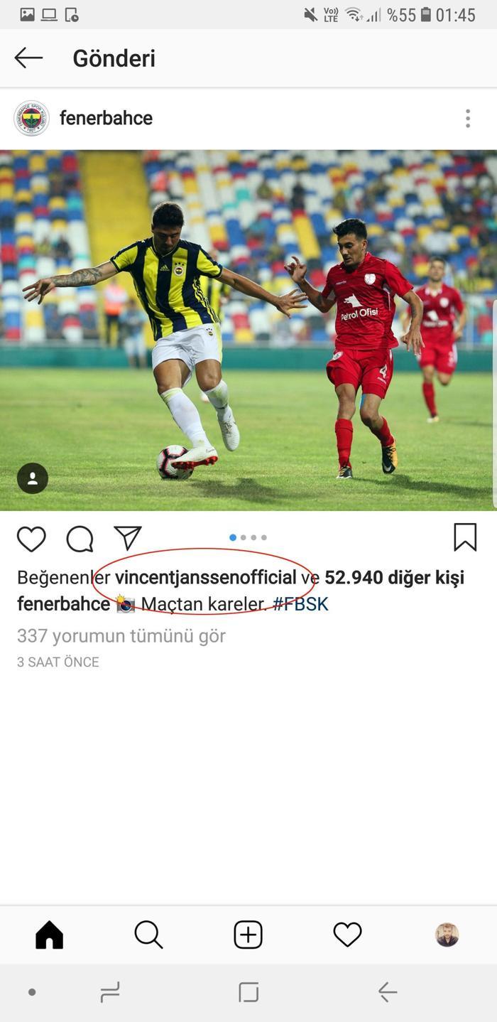 Janssen Fenerbahçeyi unutumadı