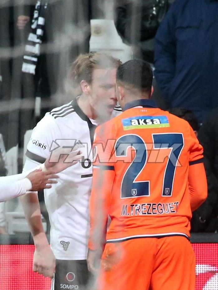 Beşiktaş-Başakşehir maçında gerilim Rosier-Atibanın ardından Trezeguet-Serdar Saatçı...