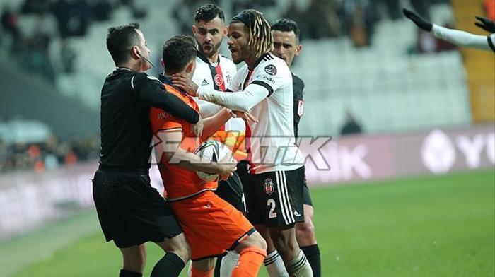 Beşiktaş-Başakşehir maçında gerilim Rosier-Atibanın ardından Trezeguet-Serdar Saatçı...