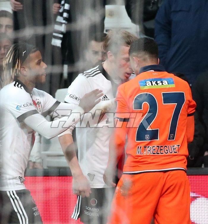 Beşiktaş-Başakşehir maçında gerilim Rosier-Atibanın ardından Trezeguet-Serdar Saatçı...