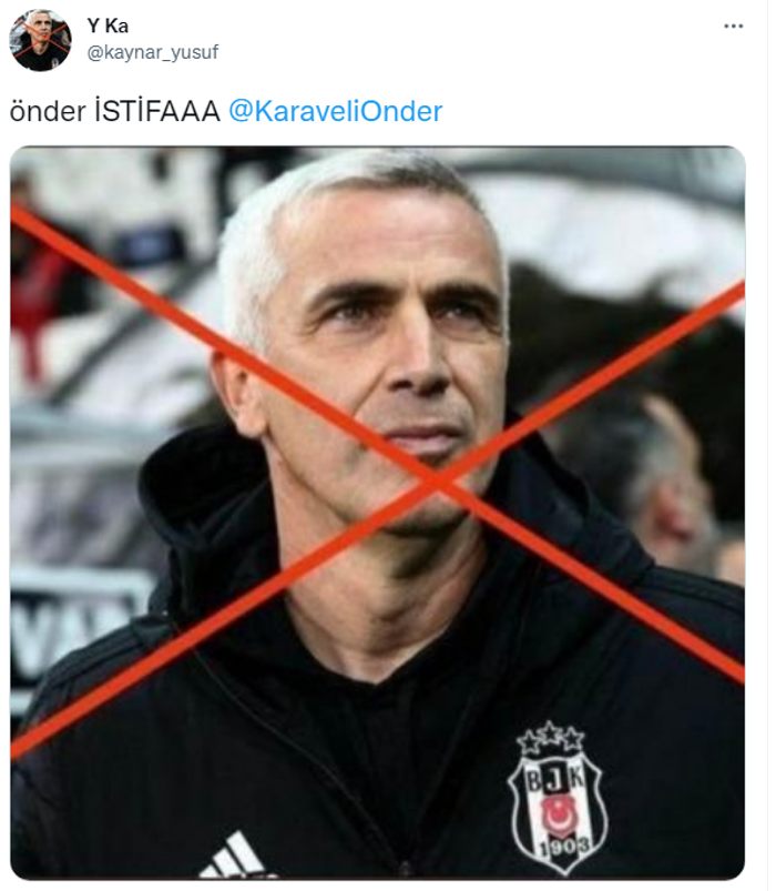 Beşiktaş taraftarı çıldırdı: İstifa et Önder Karaveli