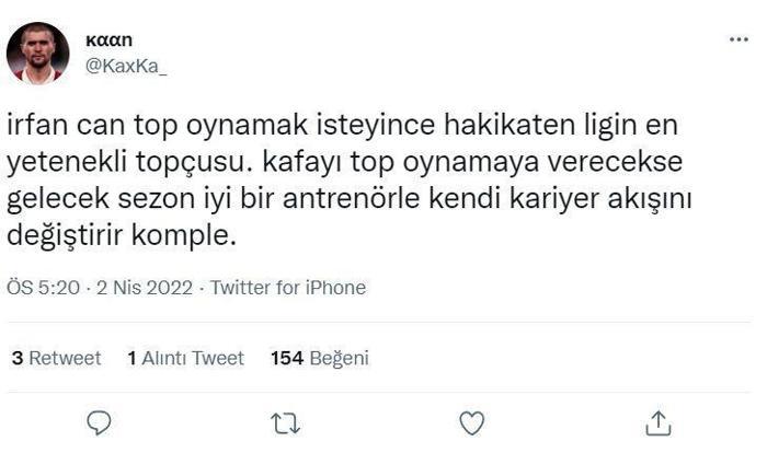 Fenerbahçe haberi... İrfan Can Kahveciye sosyal medyada övgü yağmuru De Bruyneden iyi