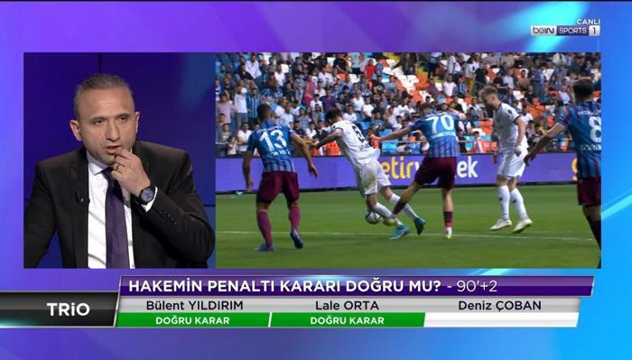 Deniz Çoban, Adana Demirspor-Trabzonspor maçının tartışmalı pozisyonunu yorumladı: Penaltı demek mümkün değil