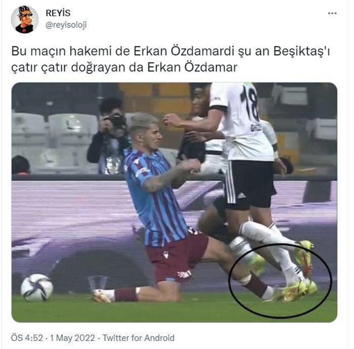 Beşiktaş taraftarlarından hakem Erkan Özdamare büyük tepki