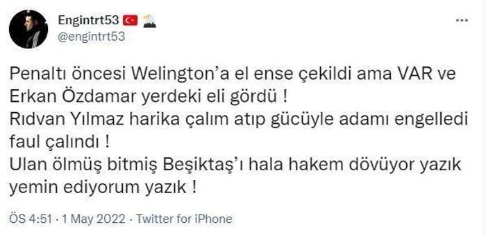 Beşiktaş taraftarlarından hakem Erkan Özdamare büyük tepki