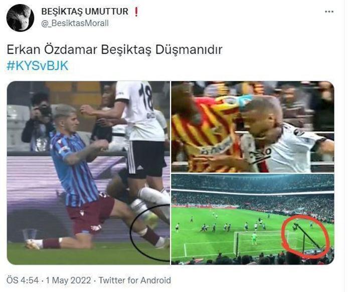 Beşiktaş taraftarlarından hakem Erkan Özdamare büyük tepki