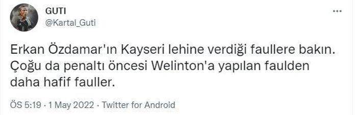 Beşiktaş taraftarlarından hakem Erkan Özdamare büyük tepki