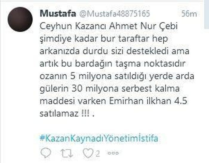 Beşiktaşta Emirhan İlkhan krizi Taraftardan istifa daveti