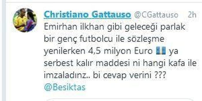 Beşiktaşta Emirhan İlkhan krizi Taraftardan istifa daveti