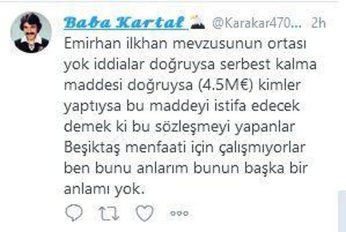 Beşiktaşta Emirhan İlkhan krizi Taraftardan istifa daveti