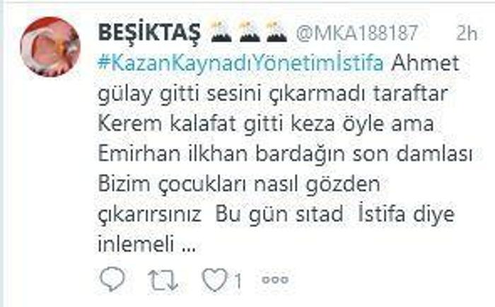 Beşiktaşta Emirhan İlkhan krizi Taraftardan istifa daveti