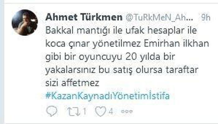 Beşiktaşta Emirhan İlkhan krizi Taraftardan istifa daveti